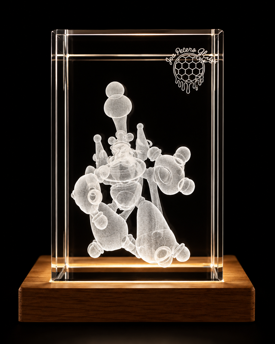 Laser Etched 3D Model of Carl The Zorbo