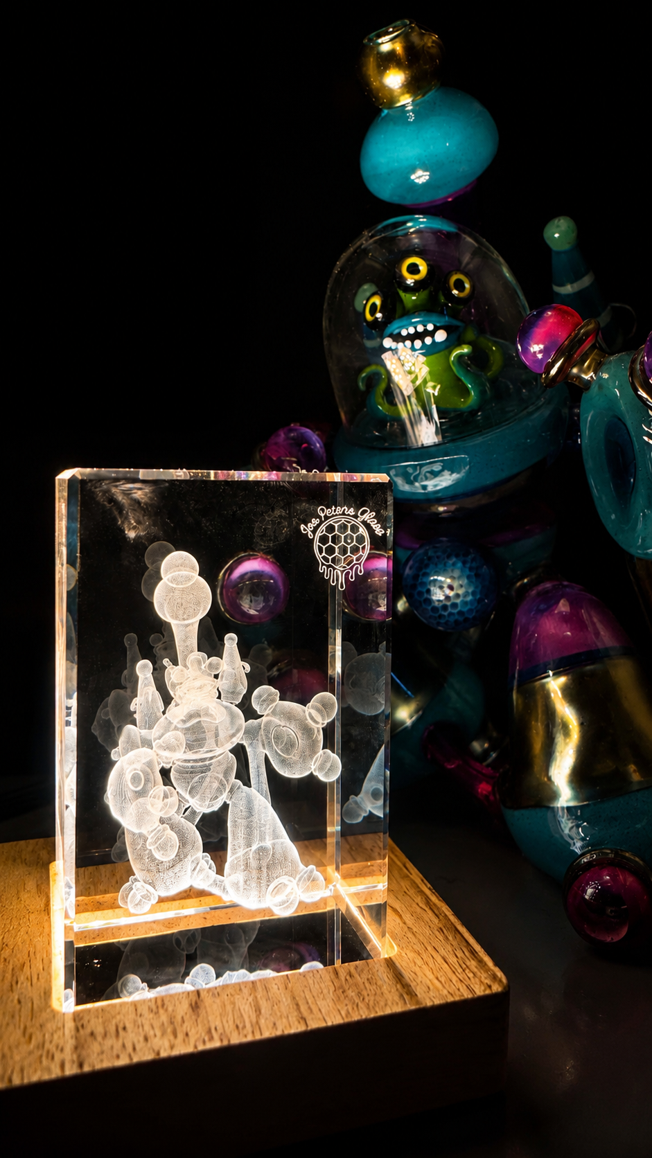 Laser Etched 3D Model of Carl The Zorbo